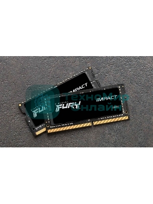 Оперативная память Kingston Fury Impact, DDR4, 32Gb (2x16Gb), 3200MHz, CL20, SO-DIMM