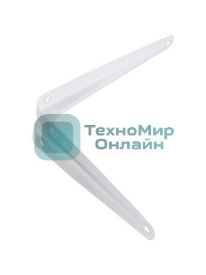 Кронштейн угловой с ребром Сибртех 300 х 350 мм, белый