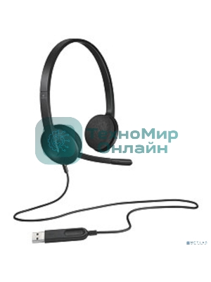 Гарнитура Logitech H340 чёрный, проводная, USB