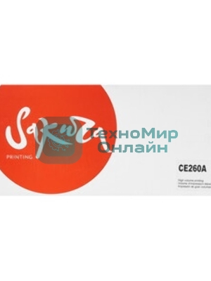 Картридж лазерный Sakura CE260A для HP Color LaserJet CP4020/4025/4520/4525, черный, 8500 к.