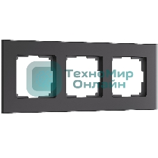 Рамка на 3 поста Senso (черный, стекло soft-touch) W0033108