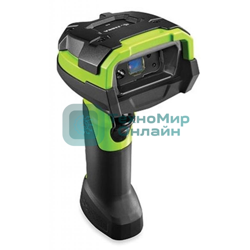 Сканер штрих-кода ручной Zebra DS3678 2D Imager (дальнобойный), беспроводной, USB, Bluetooth, зеленый/черный
