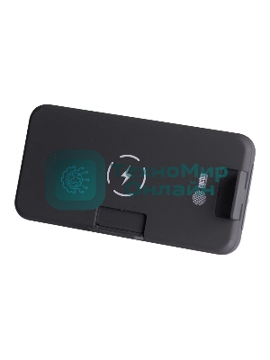 Портативный аккумулятор Cactus CS-PBFSQT-10000 Li-Pol 10000mAh 3A+3A черный 1xUSB беспроводная зарядка