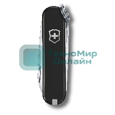 Нож перочинный Victorinox Classic Dark Illusion (0.6223.3G) 58мм 7 функций черный карт.коробка