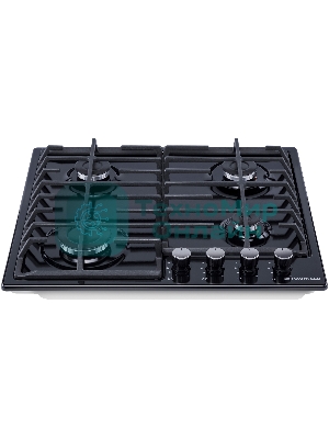 Газовая варочная панель Maunfeld EGHE.64.6CB/G, 4 конфорки, эмалированная сталь, черный