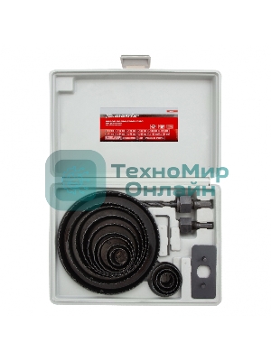 Набор коронок Matrix набор кольцевых пил по дереву 19-127мм 12 предм.