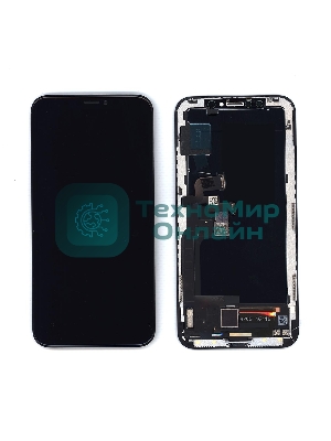 Дисплей для Apple iPhone X в сборе с тачскрином (OLED HE) черный