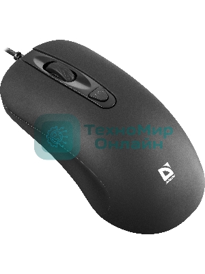 Мышь проводная Defender Classic MB-230 черный, 1600 dpi, USB, кнопки - 4
