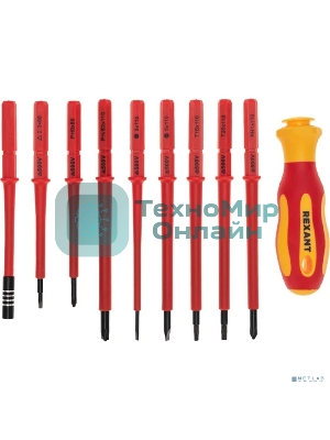 Набор отверток диэлектрических Rexant, 123 предмета