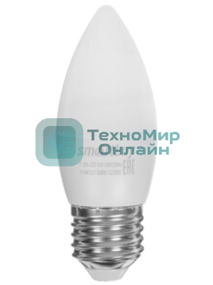 Лампа светодиодная Smartbuy SBL-C37-9_5-40K-E27 (LED) Лампа свеча C37-9,5W/4000/Е27