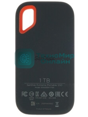 Внешний SSD SanDisk Extreme, 1TB, USB 3.2 Gen 2 Type-C, R/W 1050/1000, серый