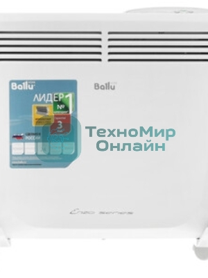 Конвектор электрический Ballu Enzo BEC/EZER-1500 белый, 1500 Вт, 20 м2, термостат, дисплей