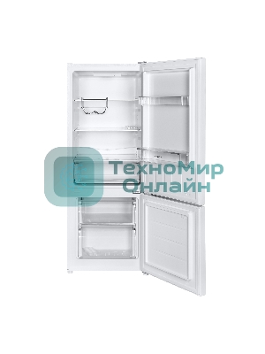 Холодильник Maunfeld MFF144SFW белый глянц. двухкамерный 154/52л морозилка снизу, ручная разморозка