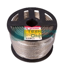 Трос стальной Rexant в ПВХ изоляции d=4.0 мм, катушка 100 метров