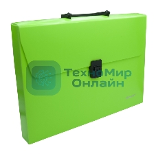 Папка-портфель Silwerhof 322715-01 1 отделение, A4, пластик, зеленый неон