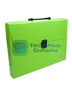 Папка-портфель Silwerhof 322715-01 1 отделение, A4, пластик, зеленый неон