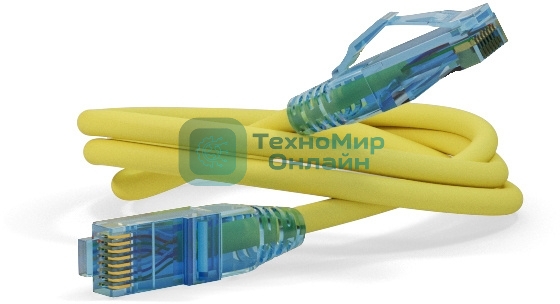 Патч-корд Hyperline PC-LPM-UTP-RJ45-RJ45-C6-2M-LSZH-YL Патч-корд U/UTP, Cat.6, LSZH, 2 м, желтый
