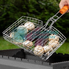 Решетка гриль Camping Palisad 305х235х55 мм объемная хромир.