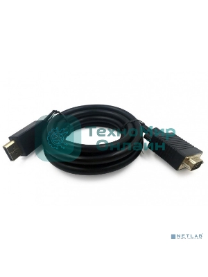 Кабель DisplayPort->VGA Cablexpert CCP-DPM-VGAM-6, 1,8м, 20M/15M, черный, экран, пакет