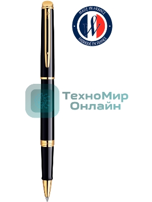 Ручка роллер Waterman Hemisphere (CWS0920650) Mars Black GT F черн. черн. подар.кор.