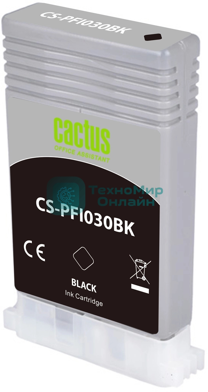 Картридж струйный Cactus CS-PFI030BK PFI-030BK черный (55мл) для Canon imagePROGRAF TA-20/30