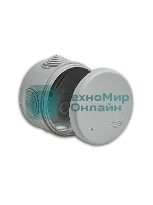 Рувинил 67010 Тусо.Коробка расп. для о/п, D = 60 мм, Н = 40 мм, 4 ввода, IP55 (св.-серая)