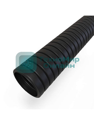 Труба гофрированная Rexant ПНД d20 мм с протяжкой черный (уп. 100 м)