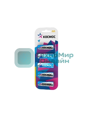 Элемент питания алкалиновый LR LR6 BP-5 (блист.5шт) Космос KOCLR65BL