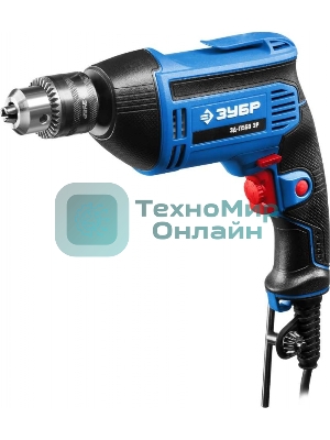 Дрель ударная Зубр ЗД-П550 ЭР 550Вт ключевой реверс