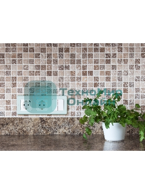 Розетка 2К+З со шторками немецкий стандарт 16А 250 В белый