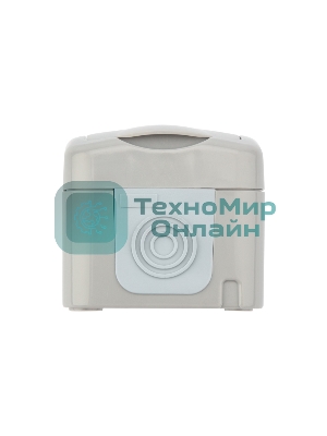 Розетка одноместная Kranz Mini OG IP54, с заземлением, о/у, серая