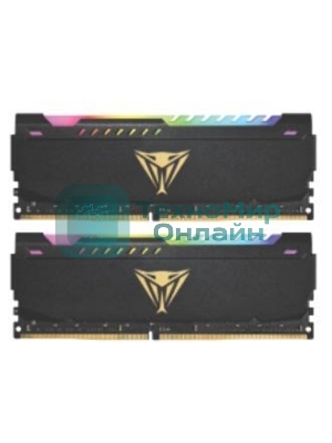 Оперативная память Patriot Viper Steel, DDR4, 16GB (2x8GB), 3600MHz, CL20, DIMM, с радиатором, RGB, черный
