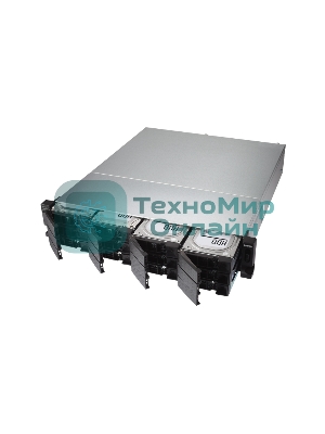 Полка расширения сетевого хранилища без дисков SMB QNAP TL-R1200C-RP USB 3.2 Gen 2 Type-C JBOD storage enclosure, 12-tray 3,5