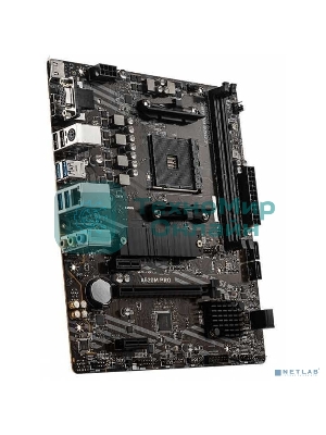 Материнская плата MSI A520M PRO, AM4, AMD A520, 2xDDR4, 4xSATA, 1xM.2, 1xPCIe 3.0 x16, 1xVGA, 1xDP, 1xHDMI, 1x 1Gb LAN, 2xUSB 2.0, 4xUSB 3.2 Gen 1, 3x3.5 мм, 7.1, mATX
