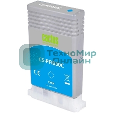 Картридж струйный Cactus CS-PFI030C PFI-030C голубой (55мл) для Canon imagePROGRAF TA-20/30