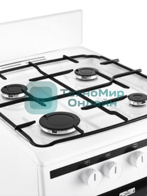 Плита газовая Hansa FCGW51001 белый, конфорок 4 шт, духовка 56 л, 50 см x 85 см x 60 см