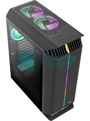 Компьютерный корпус Aerocool/Formula Gladiator Duo-G-BK-v1 черный без БП ATX 3x120мм 2xUSB3.0 audio bott PSU