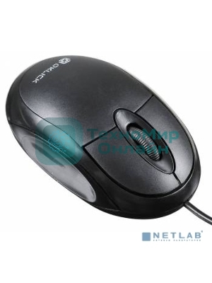 Мышь проводная Oklick 105S черный, 800 dpi, USB, кнопки - 3