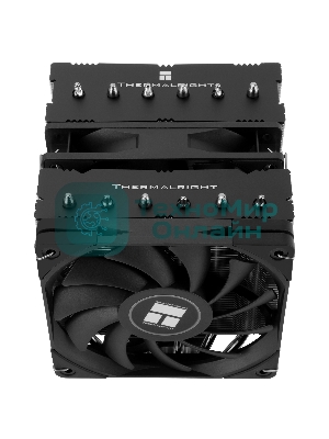 Кулер для процессора Thermalright Royal Knight 120 SE (4-pin PWM, 155мм, Ni/Cu, 6x6мм, 2x120мм, 66.17CFM/59CFM, 25.6dBA/26.1dBA, 1500RPM/1800RPM, S: 1200, 1700, 1851, 115X, AM4, AM5, silver, black)