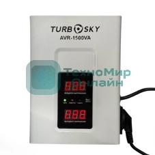 Стабилизатор напряжения Turbosky AVR-1500VA 1.5кВА однофазный черный