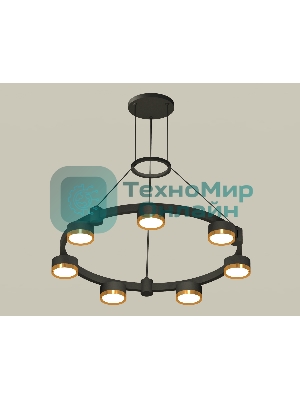 Светильник Ambrella light XR92051502/7 SBK/PYG черный песок/золото желтое полированное GX53 (A9205, C9238, N8124)