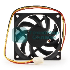 Вентилятор для корпуса Gembird черный, 70 мм, 4000 об/мин, 37.6 дБ, 3 pin