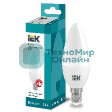 Лампа cветодиодная IEK LLE-C35-5-230-40-E14 ECO C35 свеча 5Вт 230В 4000К E14