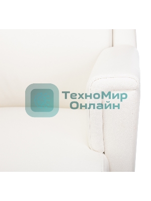 Кресло Бюрократ DUKE белый, кожа