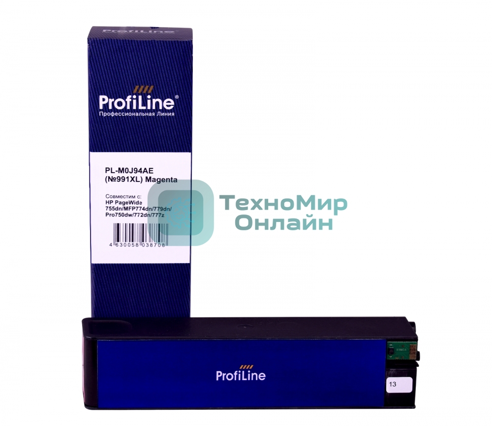 Картридж струйный ProfiLine PL-M0J94AE (№991XL) для принтеров HP PageWide 755dn/MFP774dn/779dn/Pro750dw/772dn/777z с чернилами Magenta
