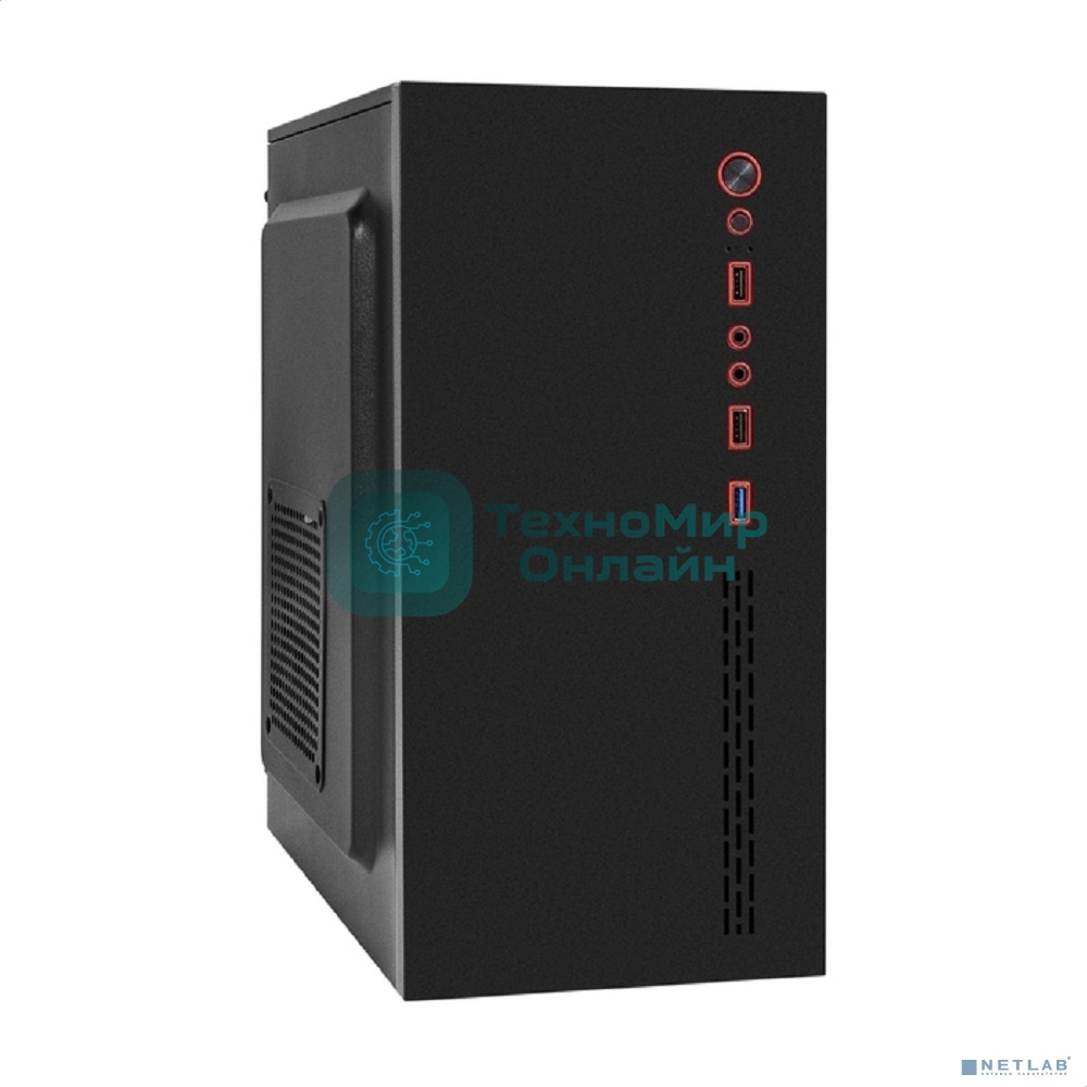 Компьютерный корпус Minitower ExeGate BAA-403U (mATX, без БП, 1хUSB/1хUSB 3.0, HD Audio, черный)