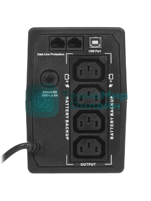 Источник бесперебойного питания ExeGate EP285583RUS SpecialPro Smart LLB-800.LCD.AVR.C13.RJ.USB 800VA/480W, LCD, AVR, 4*IEC-C13, RJ45/11, USB, черный