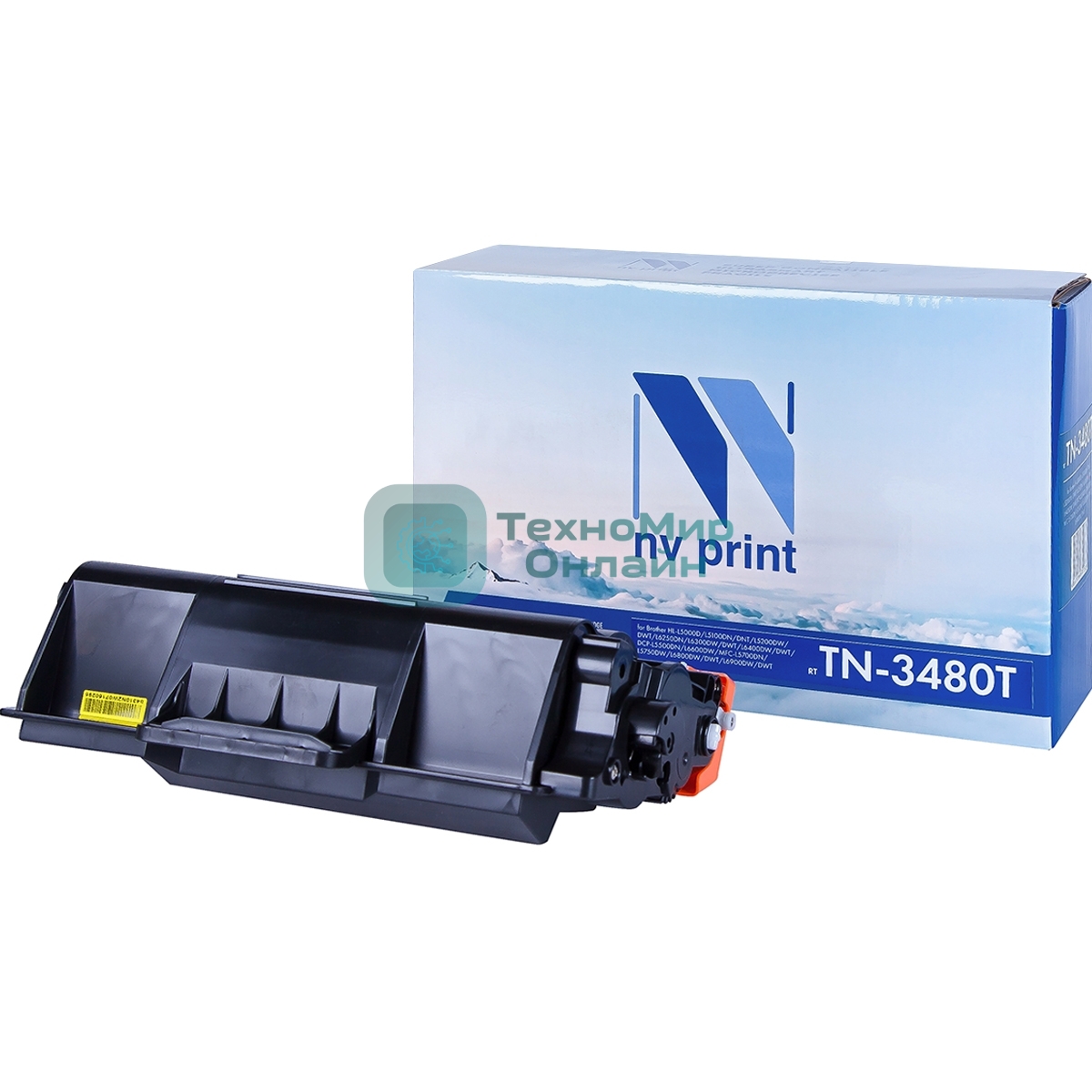 Картридж NVPrint совместимый Brother TN-3480T для HL-L5000D/L5100DN/L5100DNT/L5200DW/L5200DWT/L6250DN/L6300DW/L6300DWT/L6400DW/L6400DWT/DCP-L5500DN/L6600DW/MFC-L5700DN/L5750DW/L6800DW/L6800DWT/L6900DW/L6900DWT (8000k)