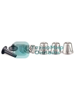 Мясорубка электрическая Moulinex ME858D32 серебристый, 2100 Вт, 5.5 кг/мин, реверс, защита от перегрузки, насадки - 8