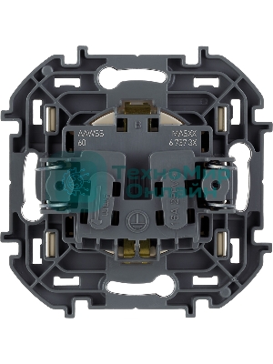 Розетка 2К+З со шторками немецкий стандарт 16А 250 В слоновая кость